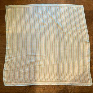 CLEOBELLA 33 x  33” Light Blue & Tan Square Lightweight Scarf